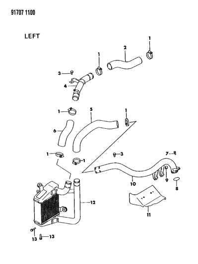 1991 Dodge Stealth Intercooler Diagram 1