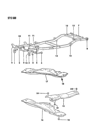 1989 Dodge Raider Frame Diagram