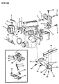 Diagram for Dodge Shadow Engine Mount - 4612093