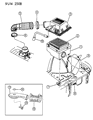 Diagram for Jeep Grand Cherokee Air Filter Box - 53007385