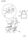 Diagram for 1995 Dodge Ram Wagon Armrest - 5DH94SP8