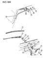 Diagram for 1993 Jeep Grand Wagoneer Wiper Arm - 56005195
