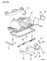 Diagram for 1994 Dodge Ram Wagon Exhaust Manifold - 53010188