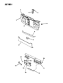 Diagram for Dodge Dynasty Grille - 4388752