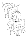 Diagram for 1996 Jeep Cherokee Fender - 55235216