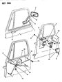 Diagram for Dodge Ram Van Car Mirror - 4482123