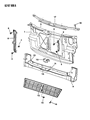 Diagram for 1991 Chrysler Town & Country Grille - 4676010