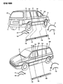 Diagram for 1992 Dodge Caravan Weather Strip - 4480797