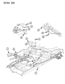 Diagram for 1991 Dodge Daytona Parking Brake Cable - 4423737