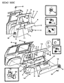 Diagram for 1993 Dodge Grand Caravan Tailgate Handle - H882KV4