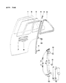 Diagram for 1985 Dodge Colt Window Regulator - MB258759