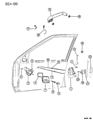 Diagram for 1995 Jeep Grand Cherokee Door Latch Assembly - 4798914
