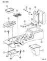 Diagram for 1994 Jeep Grand Cherokee Center Console Base - 5DY05ST6