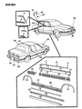 Diagram for Chrysler LeBaron Door Moldings - X290GM9