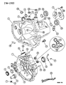 Diagram for 1996 Dodge Neon Bellhousing - 4874130