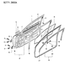 Diagram for 1992 Dodge Colt Door Hinge - MB574273