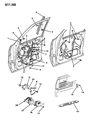 Diagram for 1991 Chrysler Town & Country Window Motor - R4675180