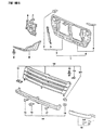 Diagram for 1988 Dodge Colt Grille - MB527753