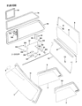 Diagram for 1988 Jeep Grand Wagoneer Weather Strip - J5469531