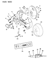 Diagram for 1993 Dodge Caravan Brake Pad - V2012606AB