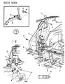 Diagram for Chrysler LeBaron Seat Belt - DK57LAZ