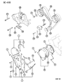 Diagram for 1999 Chrysler Town & Country Engine Mount Bracket - MD195102
