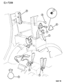 Diagram for 1995 Jeep Grand Cherokee Seat Belt - 5EB61RAZ