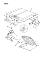 Diagram for 1988 Dodge D150 Hood Latch - 4168967