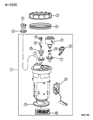 Diagram for Dodge D350 Fuel Filter - 4864307