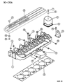 Diagram for 1995 Dodge Ram 3500 Valve Cover Gasket - 4429666