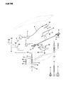 Diagram for 1991 Jeep Grand Wagoneer Hood Cable - J5758027