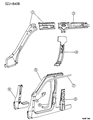 Diagram for Jeep Grand Wagoneer Weather Strip - 55134723