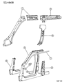 Diagram for 1995 Jeep Grand Cherokee Door Seal - 55134723