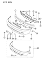 Diagram for 1993 Dodge Colt License Plate - MB545964