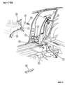 Diagram for 1995 Dodge Spirit Seat Belt - FR89PD5