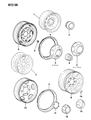 Diagram for 1986 Dodge Conquest Lug Nuts - MB057196