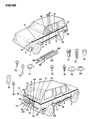 Diagram for 1984 Jeep Wagoneer Door Moldings - 55003807
