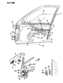 Diagram for 1991 Jeep Grand Wagoneer Window Motor - 56005165