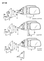 Diagram for 1989 Dodge Colt Car Mirror - MB551033