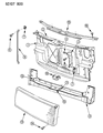 Diagram for 1994 Chrysler Town & Country Grille - 4576763