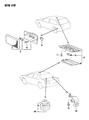 Diagram for 1991 Dodge Ram 50 Dome Light - MB337964