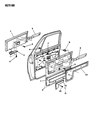 Diagram for 1993 Dodge D350 Armrest - L875JS8