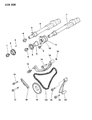 Diagram for 1988 Dodge Colt Timing Chain Guide - MD021111