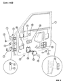 Diagram for 1994 Dodge Dakota Door Hinge - 55256095