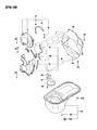 Diagram for 1992 Dodge Colt Timing Cover - MD147100