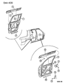 Diagram for 1994 Dodge Spirit Window Run - 4719234