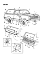 Diagram for Dodge W150 Door Moldings - 4411583