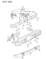 Diagram for 1993 Dodge D250 Bumper - 4249822