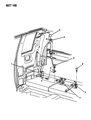 Diagram for 1992 Dodge Dakota Seat Belt - F813LTB