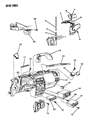 Diagram for 1990 Chrysler LeBaron Antenna - 4469242